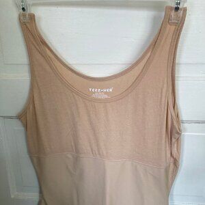 Teez-Her Body Shape Ware Tank Top, XL, Nude/Beige